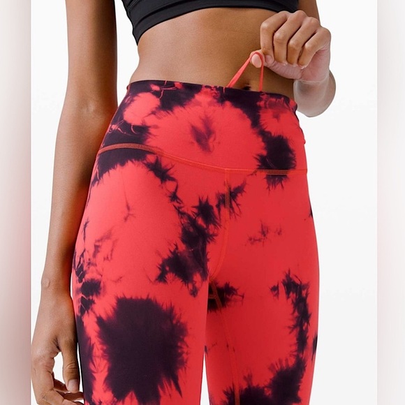 Lululemon Wunder Train High-Rise Tight 25" Tie Dye Carnation - Picture 6 of 8